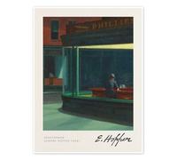 Posterlounge Nighthawks (Noctámbulos, detalle) Póster de Edward Hopper 30 x 40 cm Cuadros Decoración para la pared
