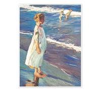 Posterlounge Niña Póster de Joaquín Sorolla y Bastida 30 x 40 cm Azul Cuadros Decoración para la pared