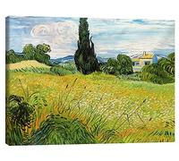 Posterlounge Paisaje con semillas verdes Lienzo de Vincent van Gogh 90 x 70 cm Verde Cuadros Decoración para la pared