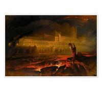 Posterlounge Pandemonium Póster de John Martin 90 x 60 cm Rojo Cuadros Decoración para la pared