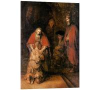 Posterlounge Parábola del hijo pródigo Cuadro de metacrilato de Rembrandt van Rijn 30 x 40 cm Marrón Cuadros Decoración para la pared
