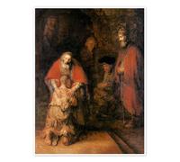 Posterlounge Parábola del hijo pródigo Póster de Rembrandt van Rijn 30 x 40 cm Marrón Cuadros Decoración para la pared