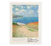 Posterlounge Path in the Wheat Fields at Pourville Póster de Claude Monet 50 x 70 cm Azul Cuadros Decoración para la pared