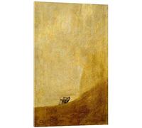 Posterlounge Perro semihundido Cuadro de metacrilato de Francisco José de Goya 14 x 21 cm Marrón Cuadros Decoración para la pared