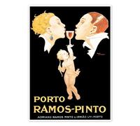 Posterlounge Porto Ramos-Pinto Póster de René Vincent 30 x 40 cm Negro Cuadros Decoración para la pared