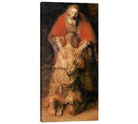 Posterlounge Regreso del hijo pródigo (detalles) Lienzo de Rembrandt van Rijn 40 x 80 cm Marrón Cuadros Decoración para la pared