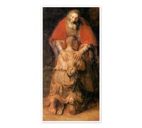 Posterlounge Regreso del hijo pródigo (detalles) Póster de Rembrandt van Rijn 40 x 80 cm Marrón Cuadros Decoración para la pared