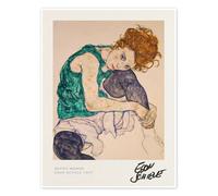 Posterlounge Seated Woman with Bent Knee, 1917 Póster de Egon Schiele 30 x 40 cm Cuadros Decoración para la pared