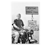 Posterlounge Steve McQueen Póster de Celebrity Collection 14 x 21 cm Blanco y negro Cuadros Decoración para la pared