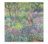 Posterlounge The Artist's Garden at Giverny, 1900 Póster de Claude Monet 50 x 50 cm Verde Cuadros Decoración para la pared