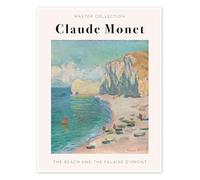 Posterlounge The Beach and the Falaise D'Amont Póster de Claude Monet 50 x 70 cm Cuadros Decoración para la pared