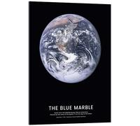 Posterlounge The Blue Marble - Apollo 17 Cuadro de metacrilato de NASA 13 x 18 cm Negro Cuadros Decoración para la pared