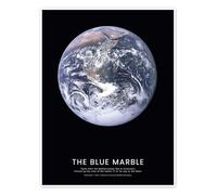 Posterlounge The Blue Marble - Apollo 17 Póster de NASA 13 x 18 cm Negro Cuadros Decoración para la pared