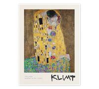 Posterlounge The Kiss Póster de Gustav Klimt 70 x 90 cm Dorado Cuadros Decoración para la pared