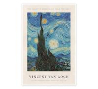 Posterlounge The Night is more Alive than the Day Póster de Vincent van Gogh 14 x 21 cm Azul Cuadros Decoración para la pared