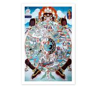 Posterlounge The Wheel of Life, Tibet Póster 20 x 30 cm Colorido Cuadros Decoración para la pared