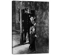 Posterlounge Tom Wilson, Charles Chaplin y Jackie Coogan en El chico Lienzo