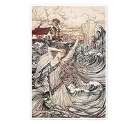 Posterlounge Undine desaparece en el Danubio Póster de Arthur Rackham 80 x 120 cm Cuadros Decoración para la pared