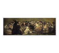 Posterlounge Witches' Sabbath and The Great He-Goat Póster de Francisco José de Goya 180 x 60 cm Gris Cuadros Decoración para la pared