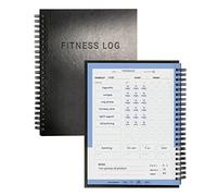 PosterMate Diario de Entrenamiento FitMate - Agenda Fitness Espiral con 160 Páginas - Cuaderno de Entrenamiento con Fijación de Objetivos, Ejercicios con Seguimiento, Mediciones Corporales 20 x 15 cm