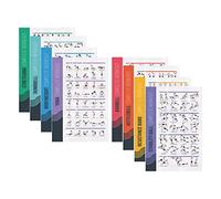 PosterMate Póster Ejercicio en Casa Pesas y Mancuernas Fitmate - Pack 8 Tablas Ejercicios Gimnasio con Pesos Libres, Kettlebell, Calistenia - Ejercicios Fitness en Casa Tabla de Rutinas (42 x 63 cm)
