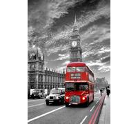 Posters du Monde - Póster emblemático británico "London Red Routemaster Bus Iconic Británico" - Póster de papel enorme - Medidas 86,5 x 61 cm aproximadamente O 91,5 x 61 cm aprox.