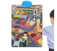 Pósters Educativos Infantiles | Juguetes Educativos Interactivos Divertidos con Sonido | Herramientas De Lectura para Niños,para Vacaciones Cumpleaños Hogar Aula Escuela Escritorio