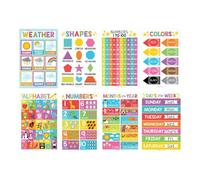 Pósters Educativos Preescolar,Tabla De Lógica Matemática - 15 Unidades de Láminas para Aprendizaje en Aula Hogar Niños Pequeños Educación en Casa y Educación Especial
