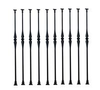 Postes de balaustrada cuadrados negros de estilo europeo, balaustres de escalera extra altos y kits de balaustres para barandillas de terraza para exteriores, porches, jardines, pi