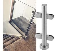 Postes de balaustrada de vidrio con abrazaderas de espiga, sistema de barandilla redonda para seguridad y estilo, ideal para escaleras de ático, valla de patio y uso en interiores y exteriores