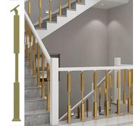 Postes de balaustrada Tipo D, Postes Modernos para balaustradas de terrazas con Soportes angulares Ajustables y Kits de Tornillos, adecuados para Villas, hoteles, lofts, porches, escaleras i