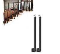 Postes de Balaustre de Escalera Montaje Lateral,Barandilla Escalera Ajustables de 270 ° Con Base de Soporte Plano,75-100cm,Pasamanos de Escalera Para Cubierta de Balcón(Size:90cm/35.4in,Color:2 Pack)