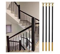 Postes De Balaustre De Escalera, Poste de balaustre de columna de cubierta de piso moderno, barandilla de husillo, terrazas de interior y exterior decorativas(Pack 4,150cm/59.1in)