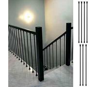 Postes De Balaustre De Escalera, Poste de escalera con columna de husillo de barandilla de metal, con soporte de ángulo ajustable, for uso en interiores y exteriores(Pack 7,High 135cm/53in)