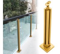 Postes de balaustre de metal para escaleras, husillos ajustables para cubierta/balcón/porche, kit de barandilla de escalera interior, 60-120 cm de altura