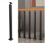 Postes de Barandilla de Escalera de Metal Cuadrado, Poste de Barandilla de Escalera de Vestíbulo, Ajustables de 180° con Base de Soporte Plano y Kits de Tornillos