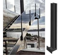 Postes de barandilla de vidrio de montaje lateral de acero inoxidable duradero, elegante valla de balaustrada para escaleras, cubiertas y pasillos, incluye kits de abrazadera de vidrio (poste medio