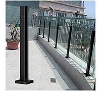 Postes de barandilla de vidrio para exteriores, paneles negros antioxidantes, valla de vidrio para balcón, postes de balaustrada de vidrio, poste de esquina para una seguridad duradera y un diseño