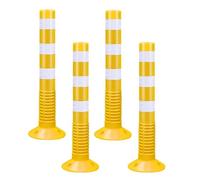 Postes de barrera for entradas de vehículos: conos de tráfico reflectantes de 18 y 30 pulgadas for estacionamientos, construcción y carreteras.(Yellow,4 Pack/30 in H)