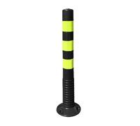 Postes de barrera for entradas de vehículos: conos de tráfico reflectantes de 18 y 30 pulgadas for estacionamientos y construcción.(Black,1 Pack/30 in H)