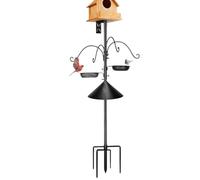 Postes De Comederos para Aves - Soporte Extensible Resistente - Postes De 234 Cm para Comederos De Pájaros con Deflector Anti-Ardillas - para Exterior Jardín Patio Terraza y Atraer Fauna y Mascotas