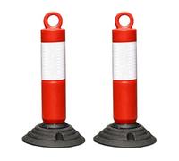 Postes de control tráfico for garajes y aparcamientos, columnas advertencia uso versátil, ideales for la restricción vehículos(Red (2PCS))