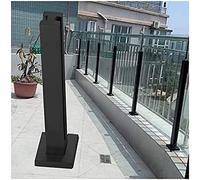 Postes de cristal para balcón al aire libre, barandilla de vidrio negro antioxidante de acero inoxidable, postes de balaustrada de vidrio, poste de esquina para una seguridad duradera y un diseño
