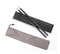 Postes de hierro para tienda de campaña para soporte de toldo, varillas ajustables para refugio al aire libre con bolsa de transporte para un fácil transporte (16 mm, gris, 2 m)
