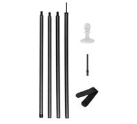 Postes de lona de fibra de carbono, para toldo de campamento, toldo de refugio, poste plegable ligero de 8 capas con pin superior columnar, barra de altura ajustable para senderismo al aire libre