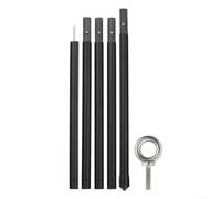Postes de lona de fibra de carbono para uso en camping y refugio, longitudes ajustables, ligeros y multisección para un fácil transporte y configuración (2,1 metros)