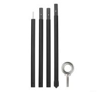 Postes de lona de fibra de carbono para uso en camping y refugio, longitudes ajustables, ligeros y multisección para un fácil transporte y configuración (1,7 metros)