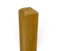 Postes de madera laminada BSH 9 x 9 x 110 cm - Pino barnizado - Postes cuadrados romos de madera laminada laminada - estable y resistente a la intemperie para construcción de vallas, protección visual