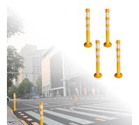 Postes de Seguridad Vial para aceras (2/3/4/6 Piezas), Conos de precaución de 31,5 Pulgadas con Cinta Reflectante, canalizadores para Control de multitudes/Advertencia de Peligro (Estilo A,