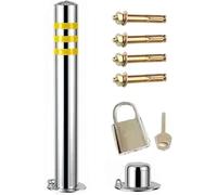 Postes de señalización Vial/Conos de Seguridad/Conos de Advertencia, con Bases Desmontables, Postes de estacionamiento Exteriores de Acero Inoxidable Resistentes a la corrosión, 1 Unidad - 6